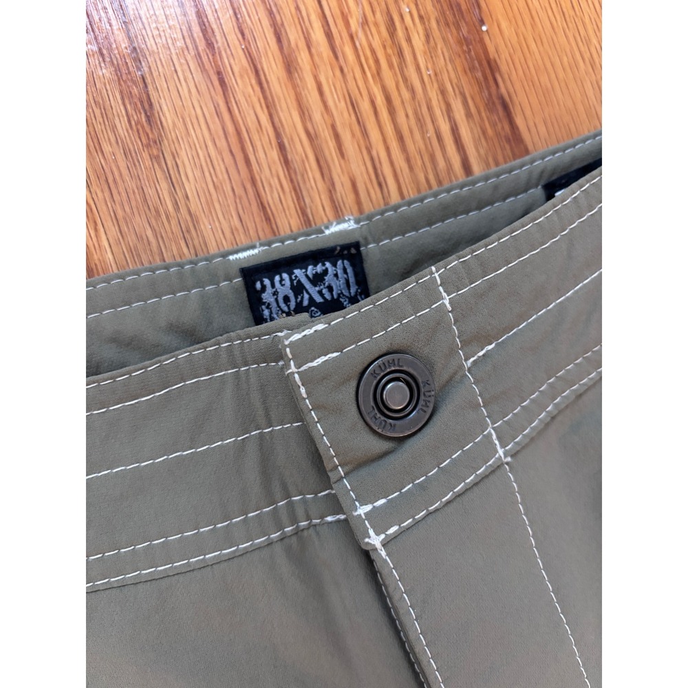 Kuhl Mens Hiking Pants Olive Green 38x30 Nylon Spandex Outdoor Trekking Trousers - Picture 3 of 10